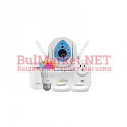 IP безжична камера с датчик за движение + аларма + RGB лампа + Smart Socket, 1.0 MP, 1280x720@20fps, 1/4“ CMOS, 3.6mm, IR-10m, WiFi