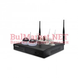 Комплект 2бр. вътрешни + 2бр. външни безжични камери 1.3MP+NVR 4 канала