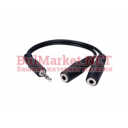 Адаптер преход 2 стерео жака (женски) към 1 стерео жак (мъжки) 